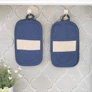 Ritz Mitz Pot Holder & Oven Mitt | Federal Blue (2-Pack)