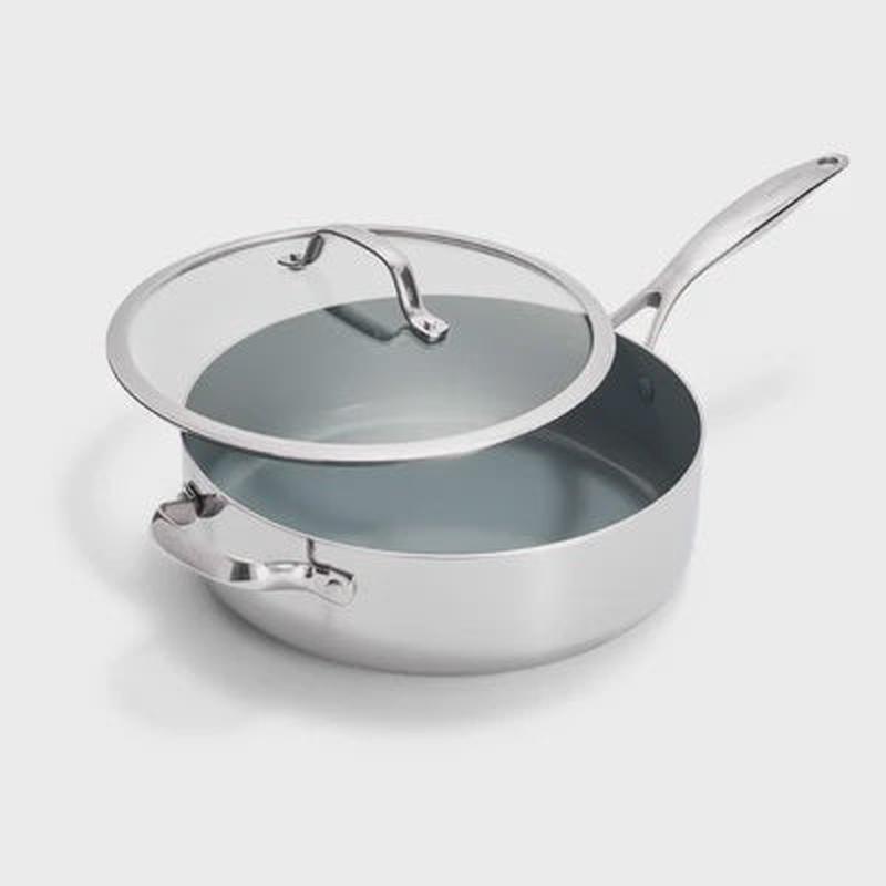 Valencia Pro Stainless Steel 5-Quart Saut Pan with Lid