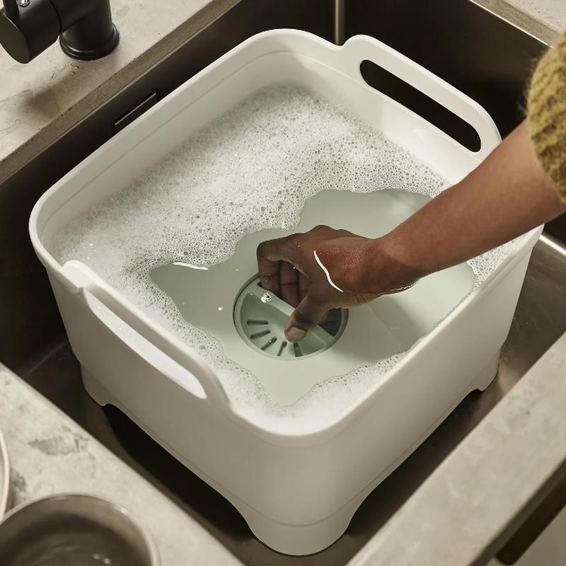 Wash&Drain Washing-up Bowl | Stone/Sage