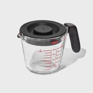 2 Cup Glass Measuring Cup with Lid