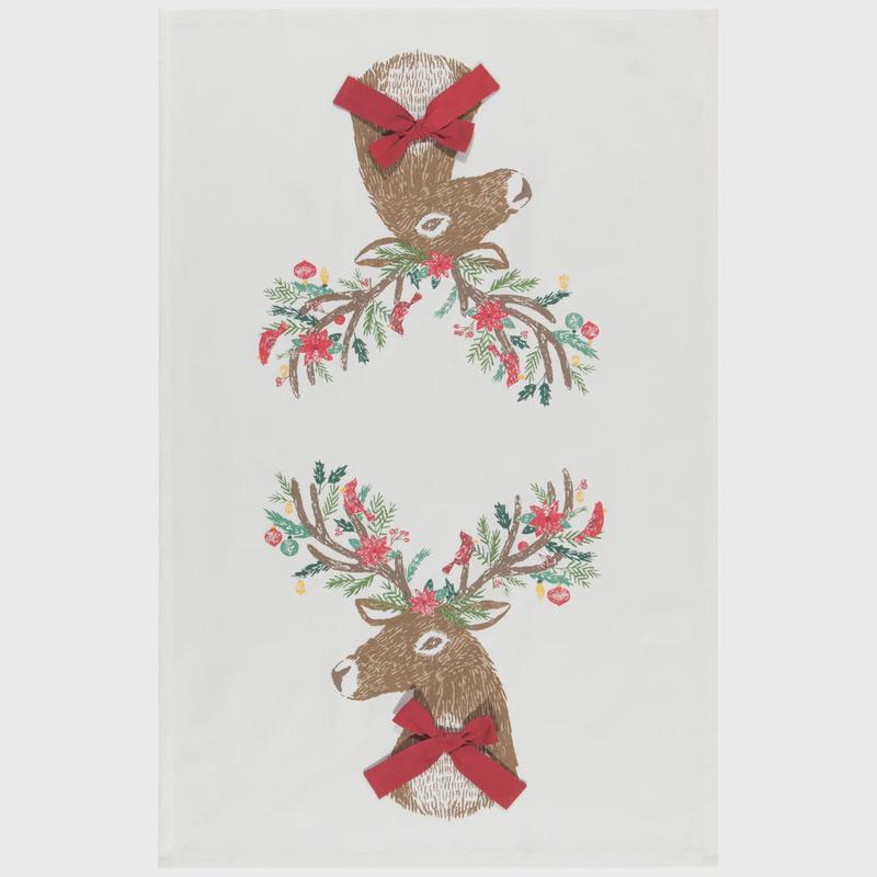 Dasher Deer Dishtowel