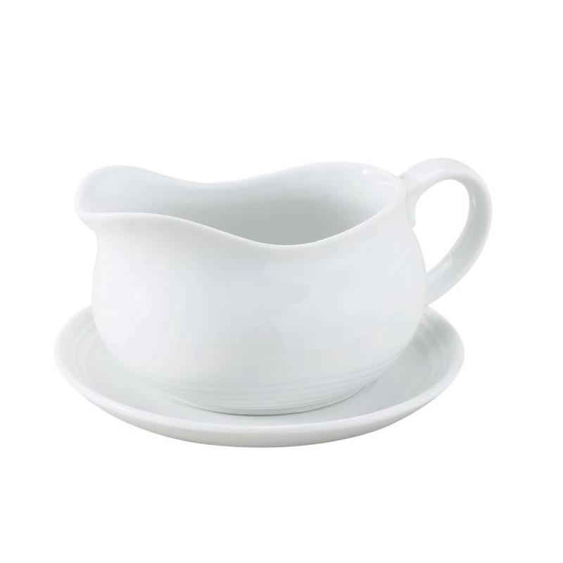 Gravy Boat with Saucer, 24oz
