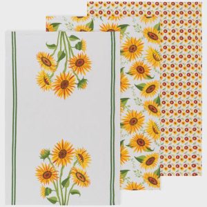 Sunflower Splendor Bakers Floursack Dishtowels | Set of 3