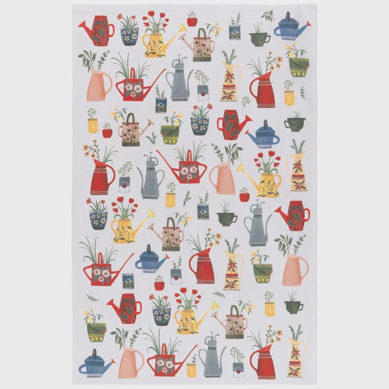 Watering Cans Dishtowel