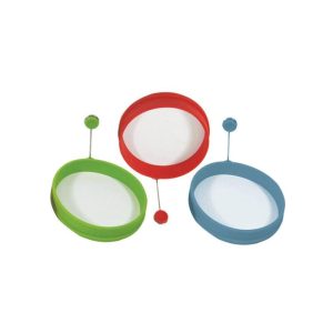 4" Assorted Color Silicone Egg Rings