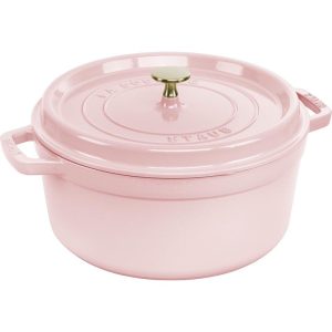 Cast Iron 7-qt Round Dutch Oven Peony Pink