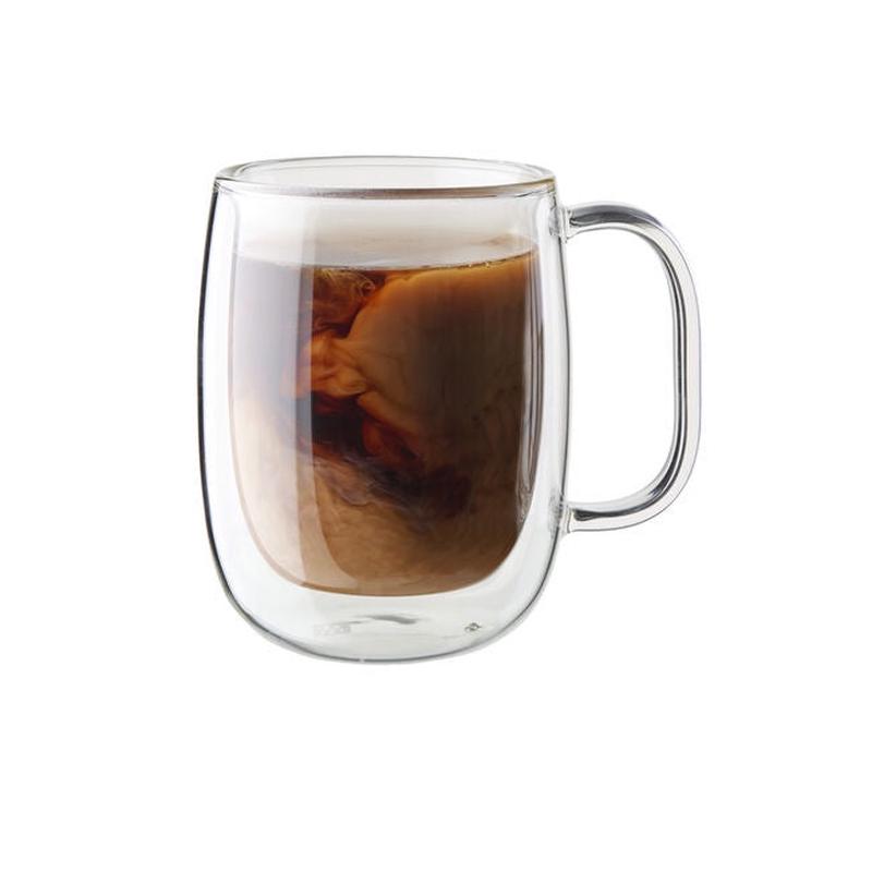 Zwilling Sorrento Double Walled Glass Mug Set, 12oz