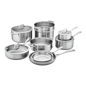 Zwilling Spirit 3-Ply Stainless Steel Pot Set, 12-Pieces