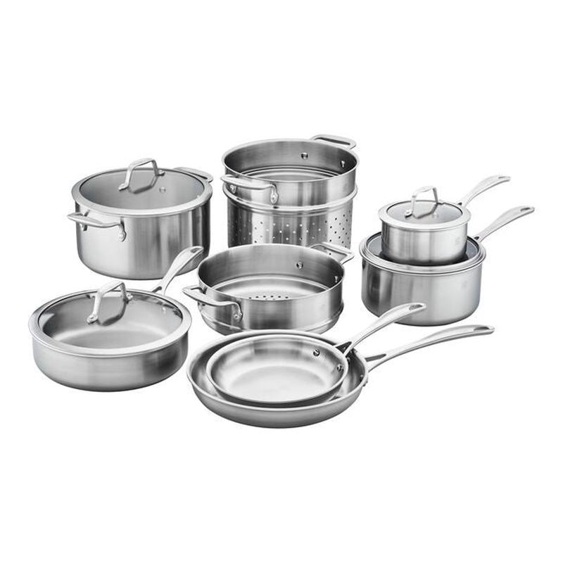 Zwilling Spirit 3-Ply Stainless Steel Pot Set, 12-Pieces