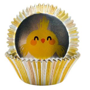 Foil Easter Chick Cupcake Liners, 24-Pack