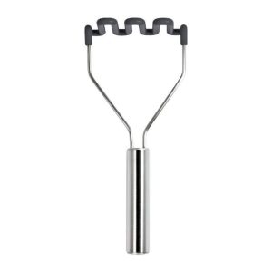 Silicone Potato Masher SS Handle Black