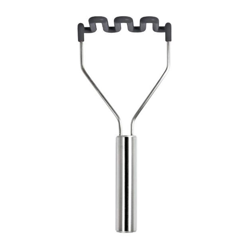 Silicone Potato Masher SS Handle Black