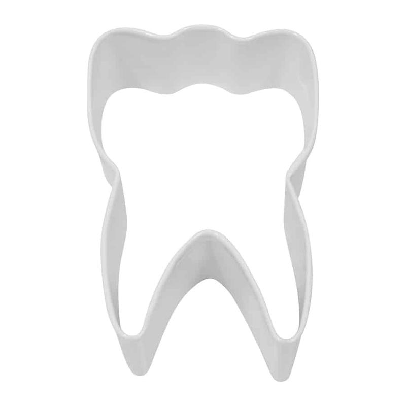 Tooth Cookie Cutter, White, 3"