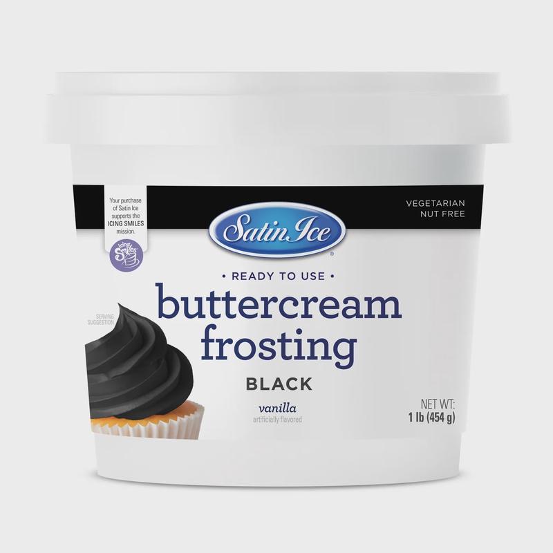 Black Vanilla Buttercream Frosting | 1 lb Pail