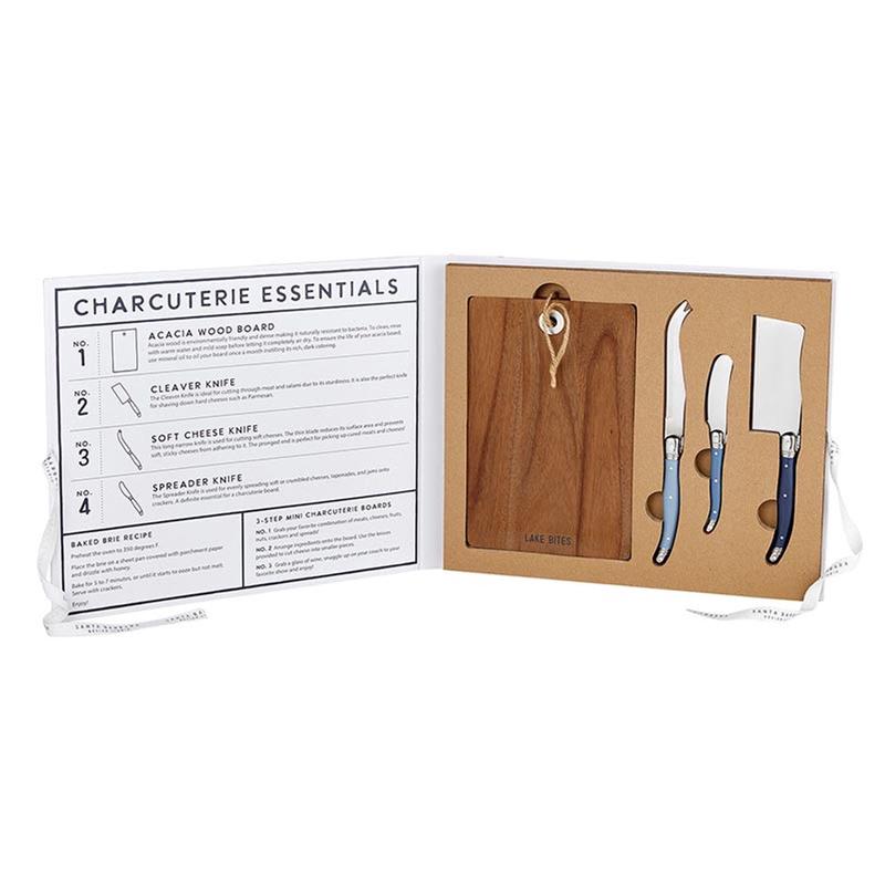 Cheese Board with Knives Book Box