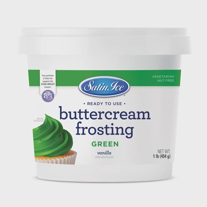 Green Vanilla Buttercream Frosting | 1 lb Pail
