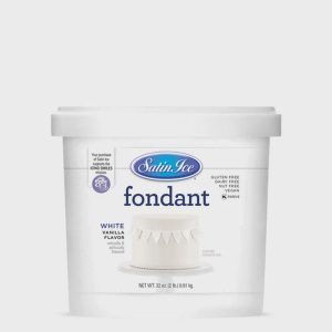 Rolled Fondant, White, Vanilla, 2 lb. Pail
