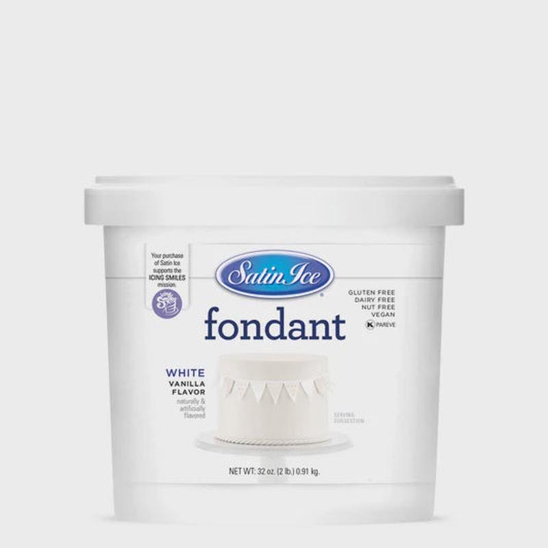 Rolled Fondant, White, Vanilla, 2 lb. Pail