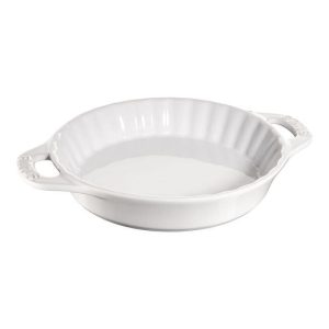 Staub 9" Ceramic Pie Dish, White