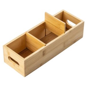 3 Compartment Bamboo Tea Holder