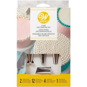 Cake Decorating Set with Piping Tips, Decorating Bags, Couplers and Instructions, 18-Piece