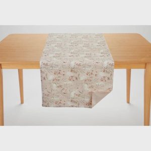 Frolicking Bunnies Table Runner, Blush