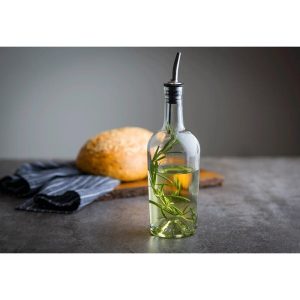 Glass Bottle with Pourer, 17.5oz