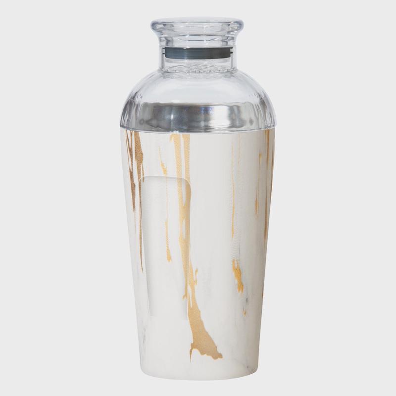 Groove Double Wall Cocktail Shaker (17 oz) Marble