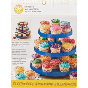 Royal Blue 3-Tier Ready-to-Build Treat Stand, 10.5-Inch
