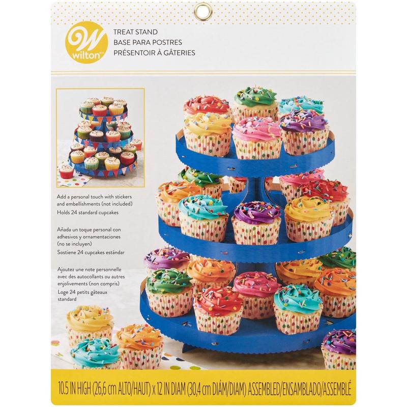 Royal Blue 3-Tier Ready-to-Build Treat Stand, 10.5-Inch