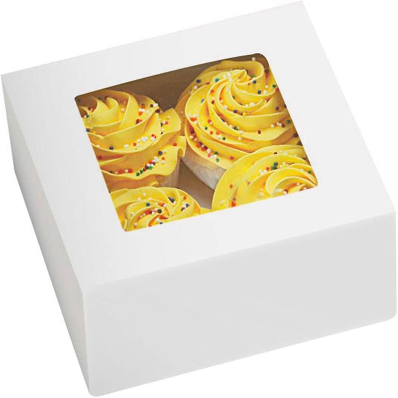 White Cupcake Boxes, 3-Count