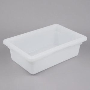 White Poly Food Storage Box, 18" x 12" x 6"