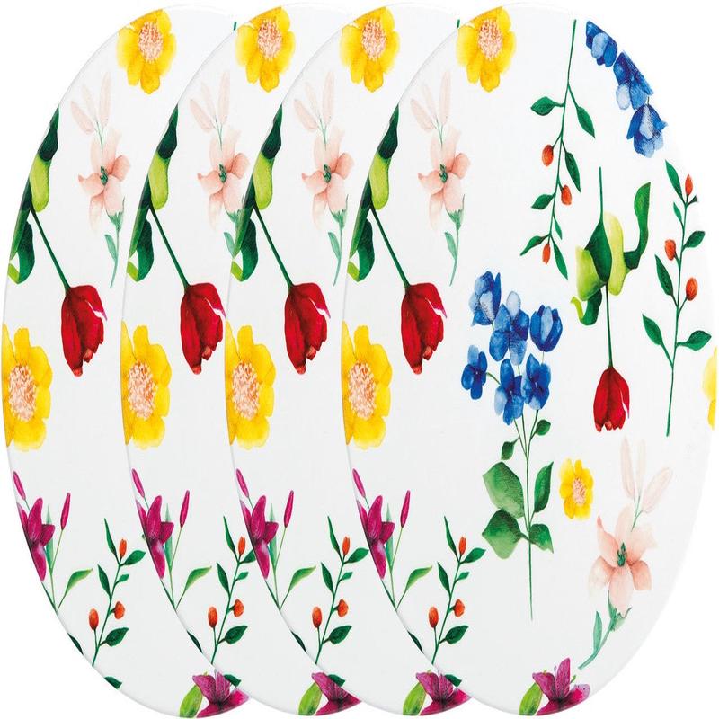 Ceramic Contessa Floral Coasters, Set of 4