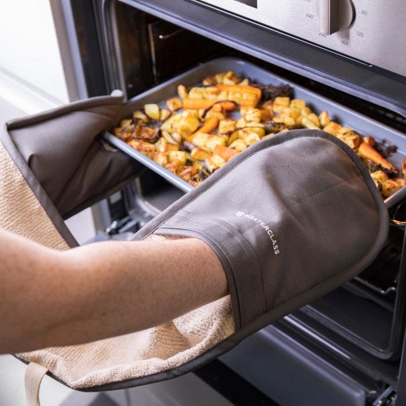 Deluxe Professional Double Oven Glove, Grey