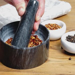 Marble Mortar & Pestle | Black