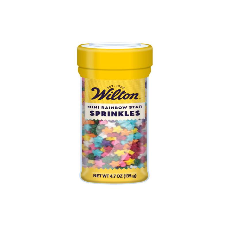 Mini Rainbow Star Sprinkles, 4.6oz