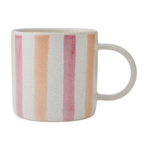 Pink and Red Stripe Mug, 380ML