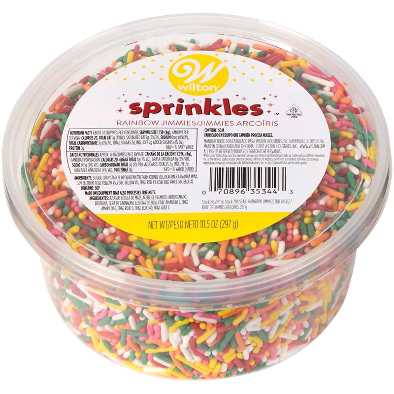 Rainbow Jimmies Tub, 10.5oz