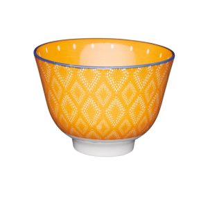 Spotted Orange Ceramic Bowl, 16cm