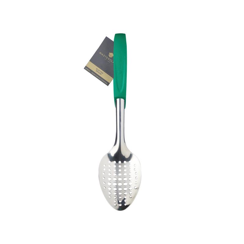 Stainless Steel Slotted Spoon, Green
