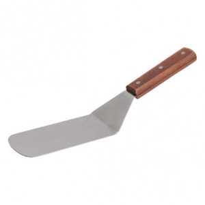 Stainless Steel Solid Turner with Wood Handle