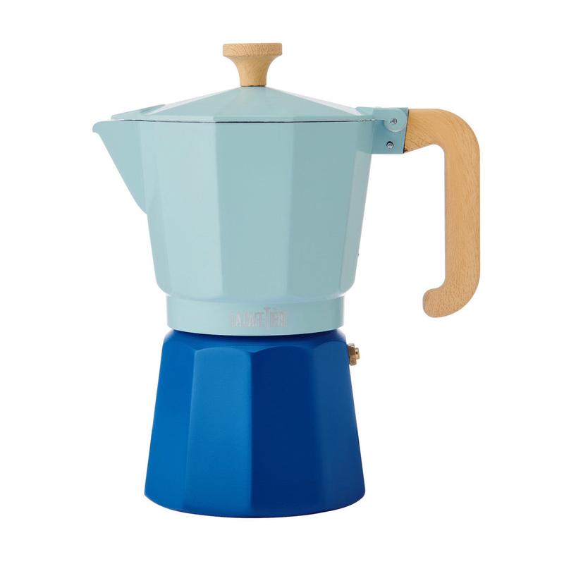 Venice 6 Cup Espresso Maker | Two Toned Blue