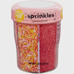 Wilton Pink, Yellow and White 6-Cell Sprinkle Mix