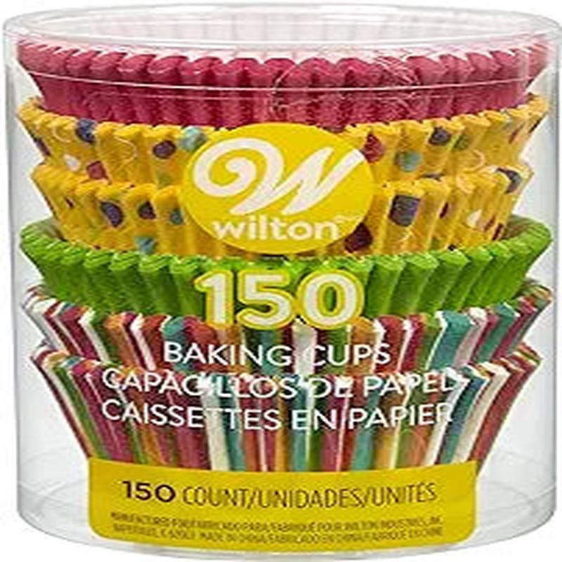 Wilton Standard Baking Cups | Dots & Stripes, Pack of 150