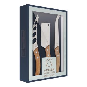 Wood Handled Cheese Knife Set, 3pcs