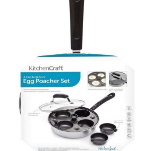 Aluminium Coated Carbon Steel Four Hole Egg Poacher
