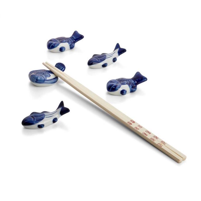 Helen's Asian Kitchen Fish Chopstick Rests, Set of 5