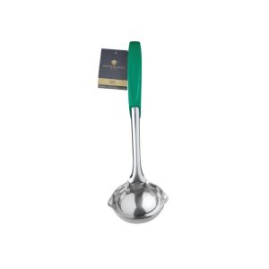 Stainless Steel Buffet Ladle, Green
