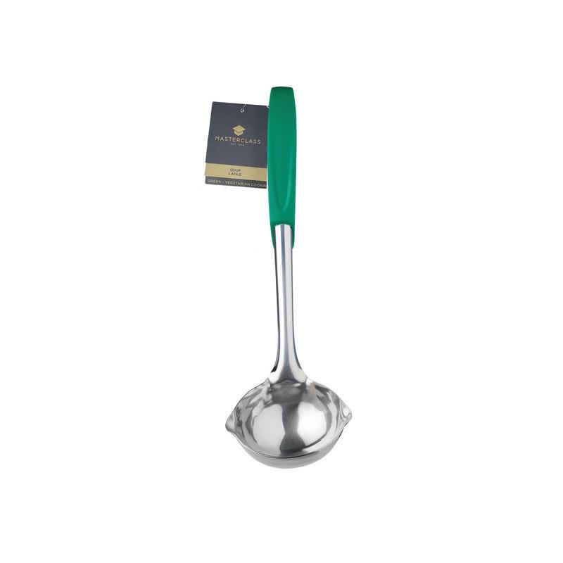 Stainless Steel Buffet Ladle, Green