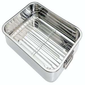 Stainless Steel Roasting Pan, 38cm x 27.5cm